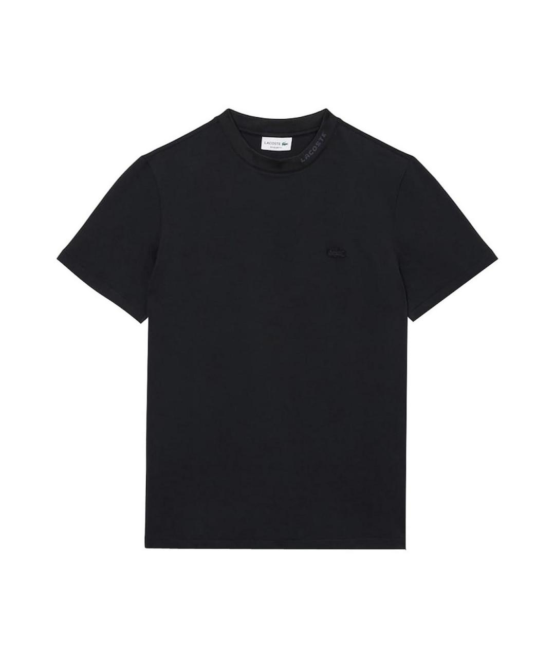 LACOSTE Черная хлопко-полиэстеровая футболка, фото 1