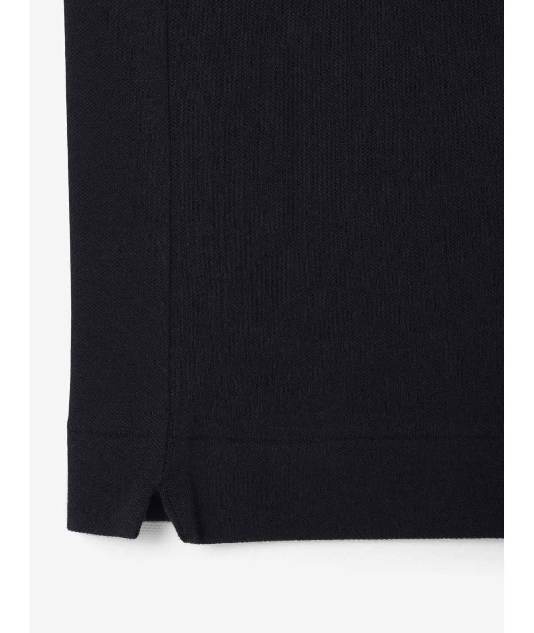 LACOSTE Черное хлопко-полиэстеровое поло с коротким рукавом, фото 3
