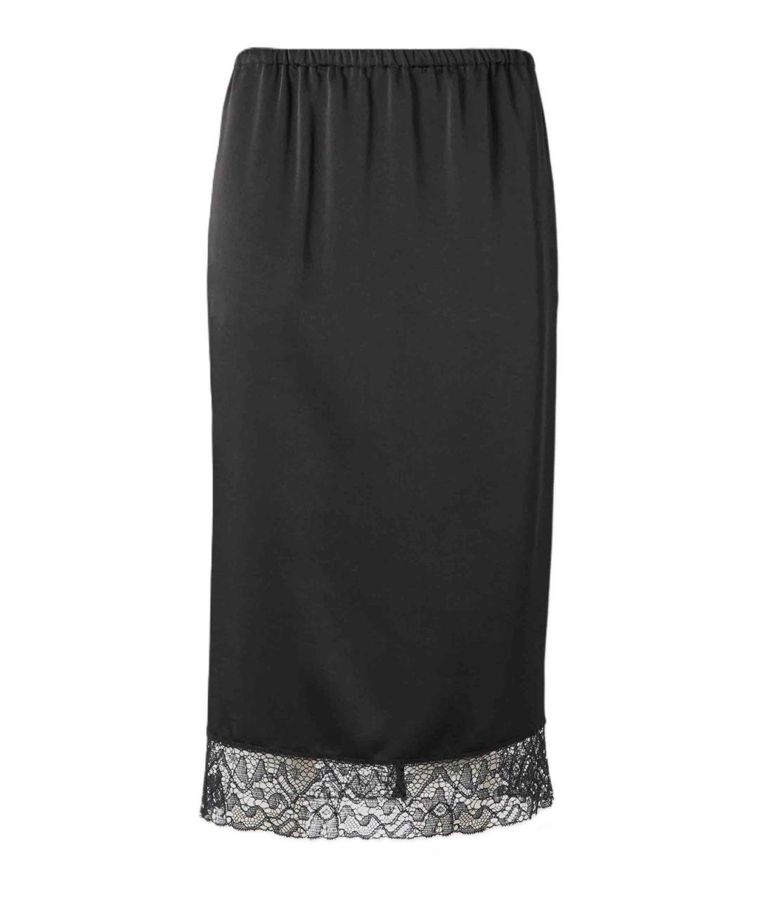 WEEKEND MAX MARA Черная хлопковая юбка миди, фото 1