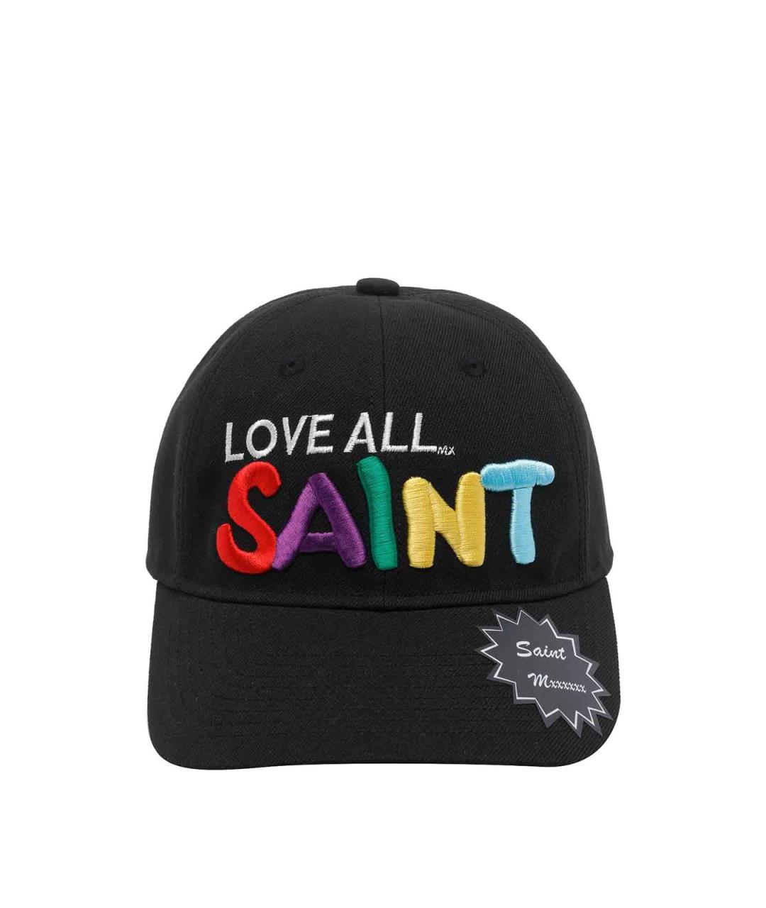 SAINT Mxxxxxx Черная синтетическая кепка/бейсболка, фото 1