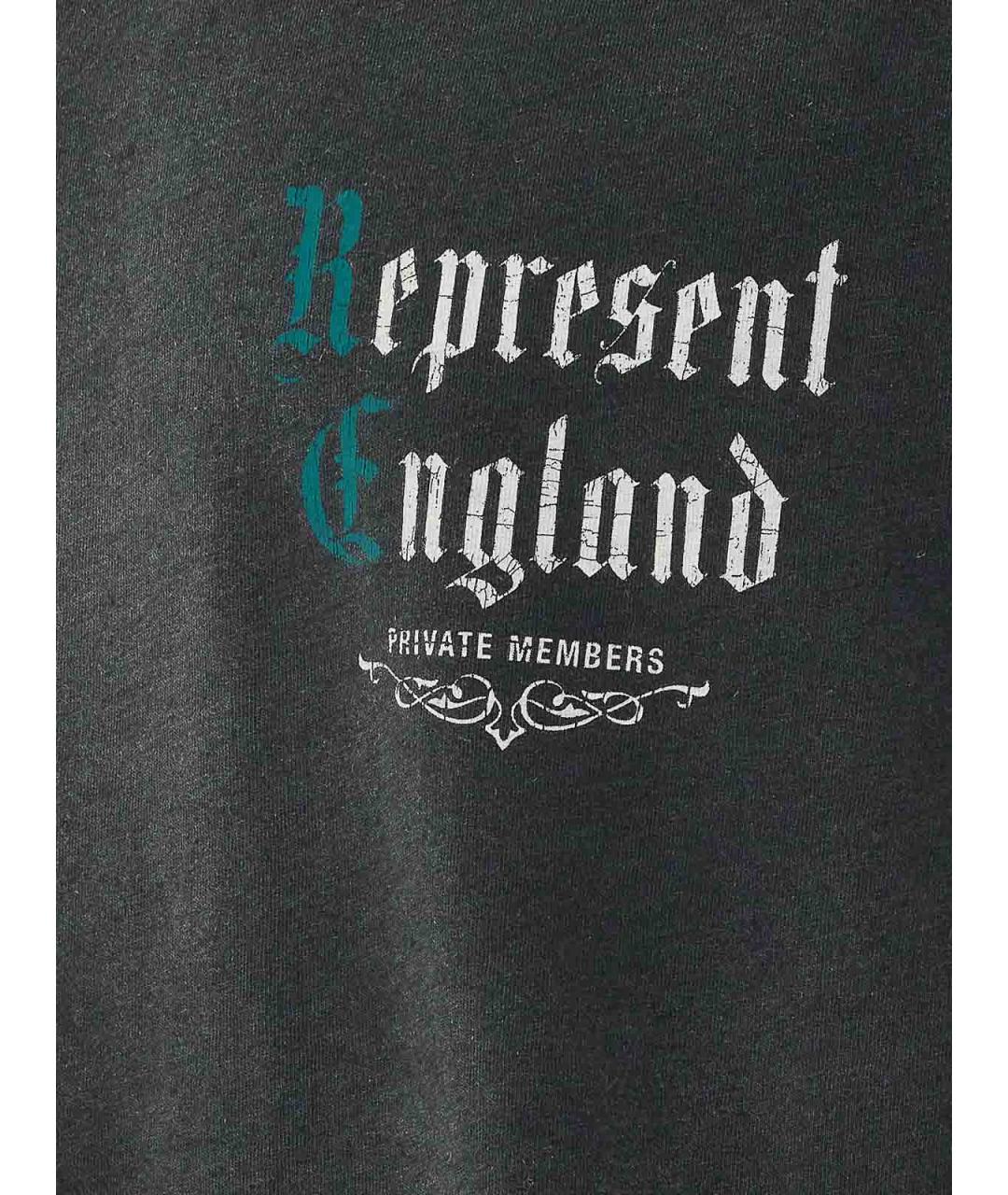 REPRESENT Черная хлопковая футболка, фото 3