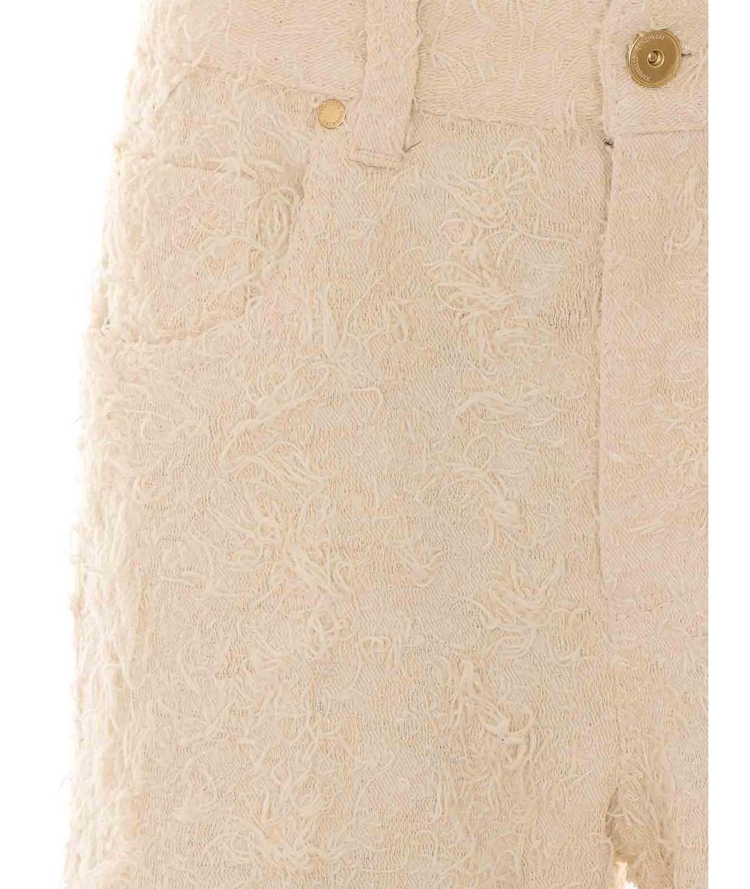 BRUNELLO CUCINELLI Бежевые хлопковые брюки широкие, фото 4