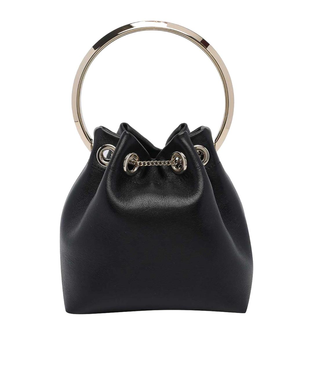 JIMMY CHOO Черная кожаная сумка с короткими ручками, фото 3