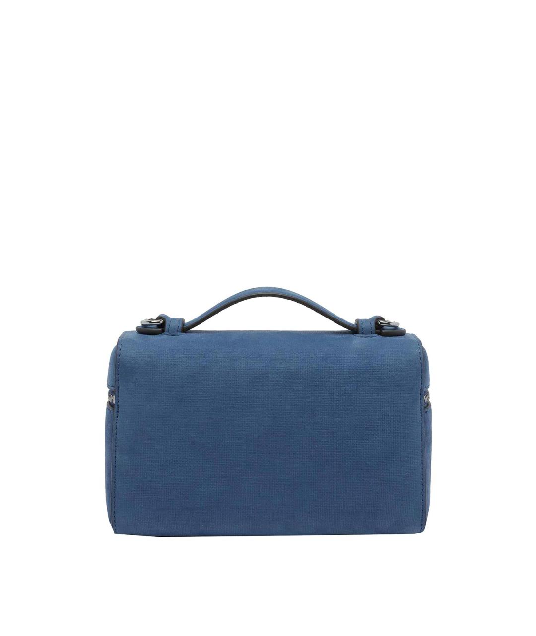 TORY BURCH Синяя замшевая сумка с короткими ручками, фото 3