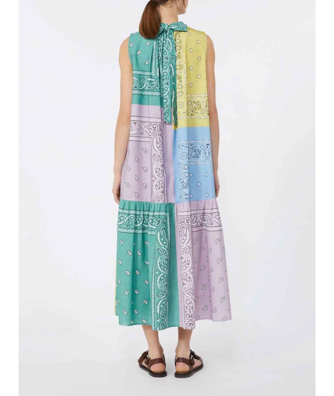 WEEKEND MAX MARA Мульти хлопковое повседневное платье, фото 2