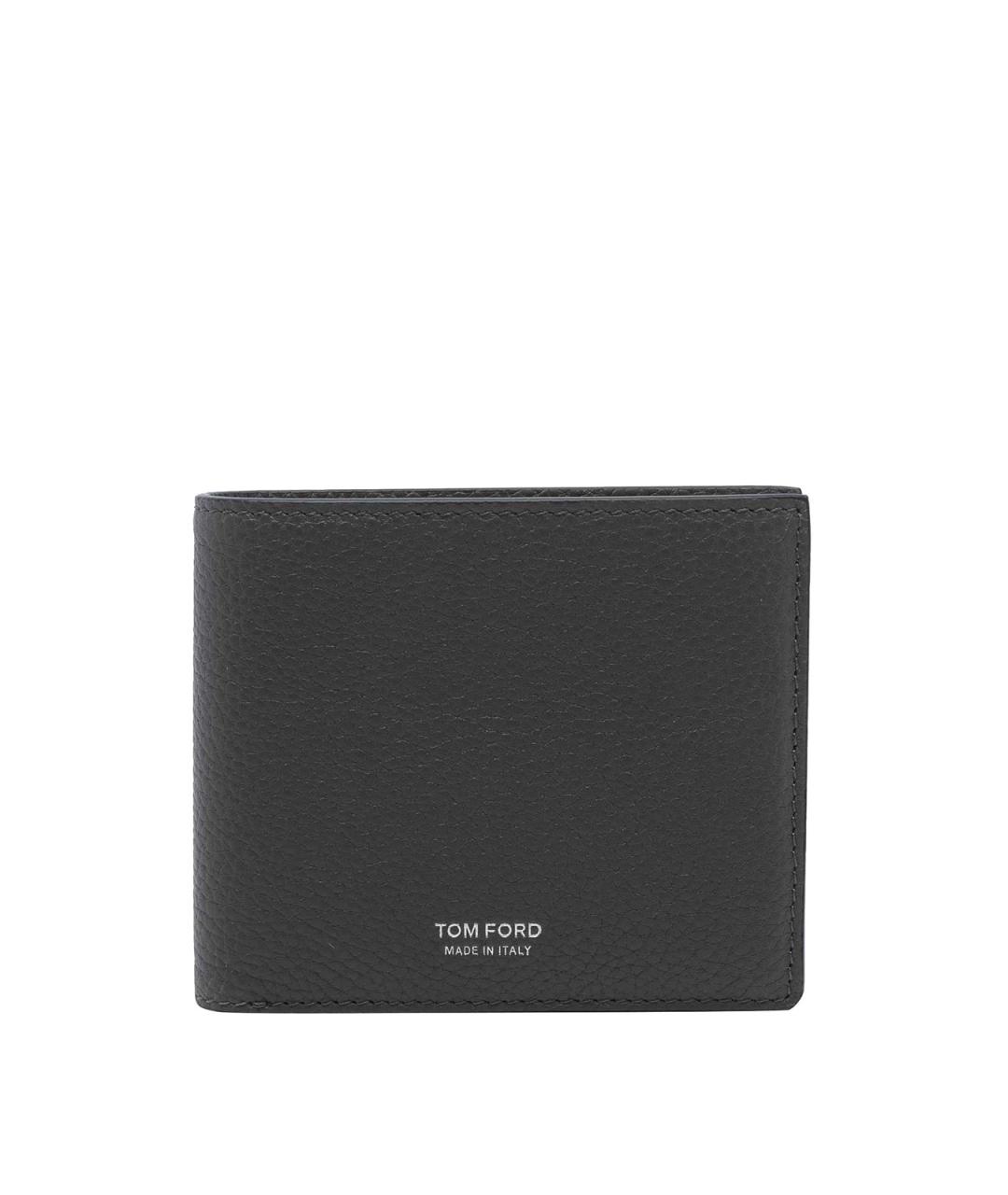 TOM FORD Серый кожаный кошелек, фото 1
