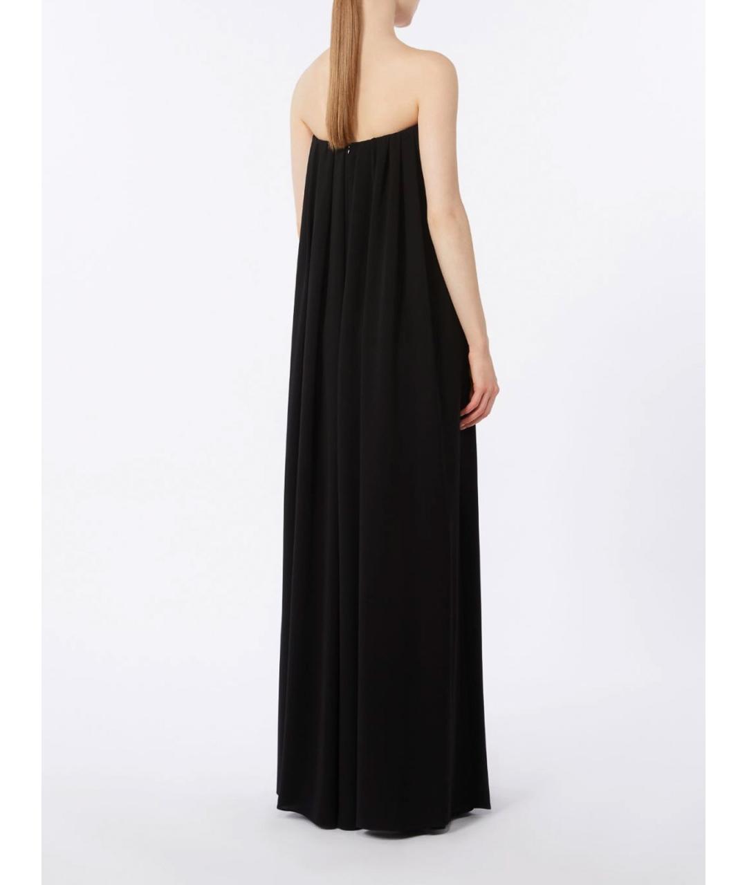 MAX MARA STUDIO Черное полиэстеровое вечернее платье, фото 4