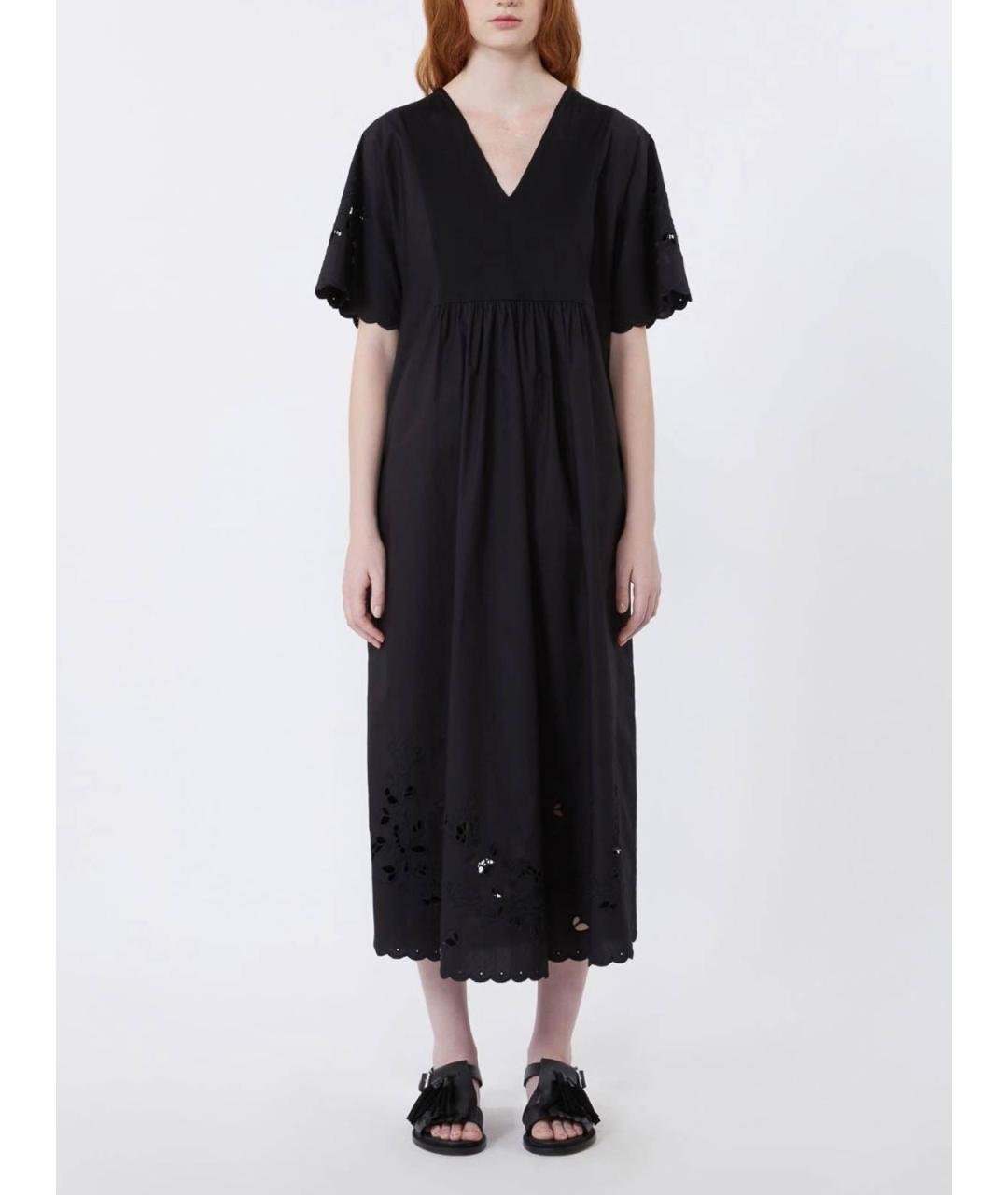 WEEKEND MAX MARA Черное кашемировое повседневное платье, фото 3