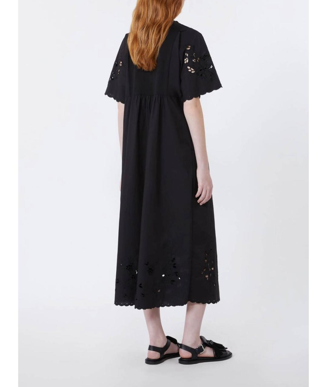 WEEKEND MAX MARA Черное кашемировое повседневное платье, фото 4