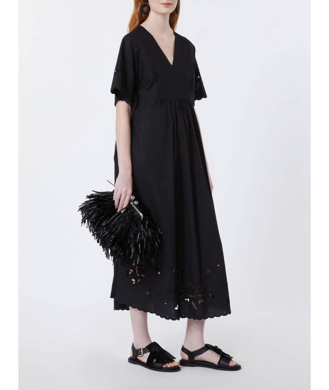 WEEKEND MAX MARA Черное кашемировое повседневное платье, фото 2