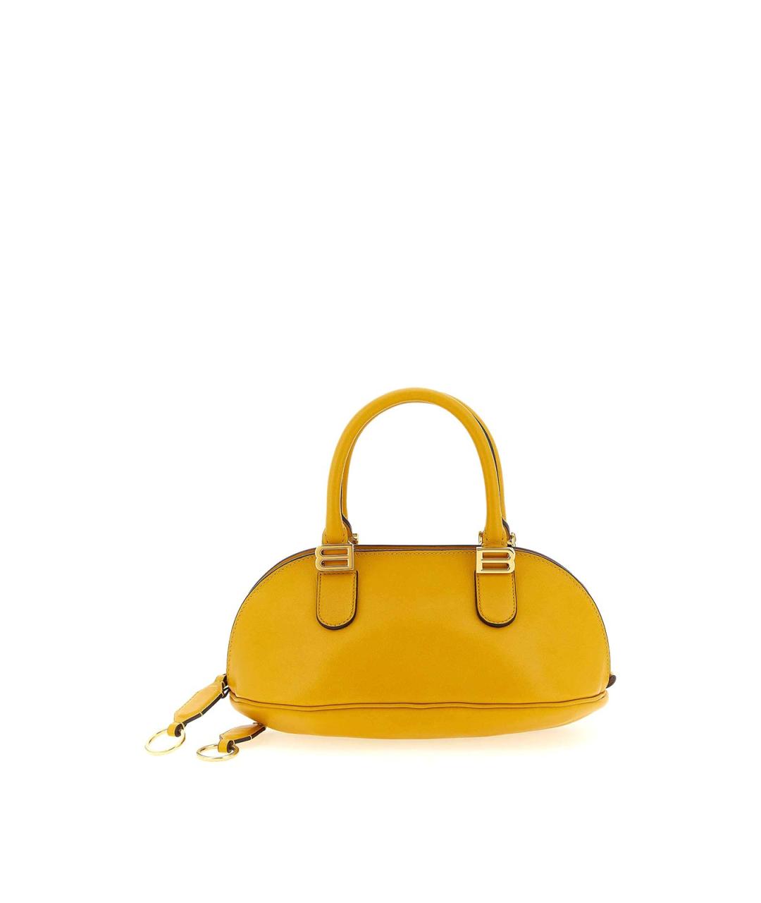 BALENCIAGA Желтая кожаная сумка тоут, фото 1