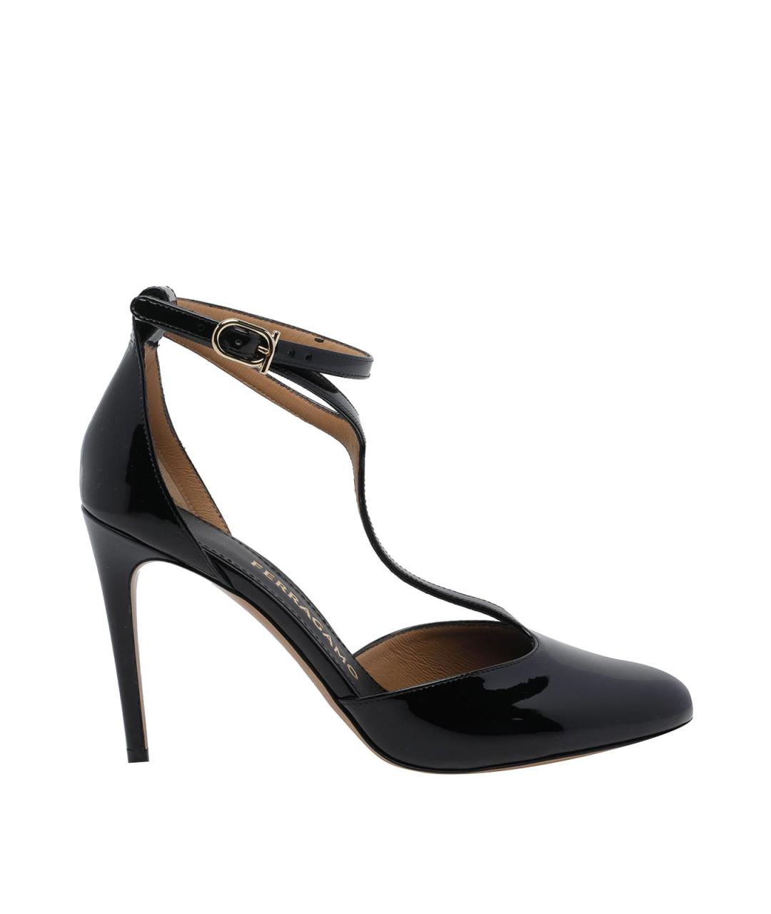 FERRAGAMO Черные кожаные туфли, фото 1