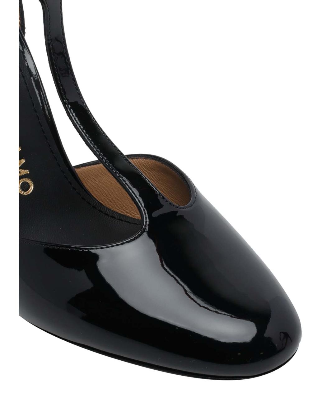 FERRAGAMO Черные кожаные туфли, фото 4
