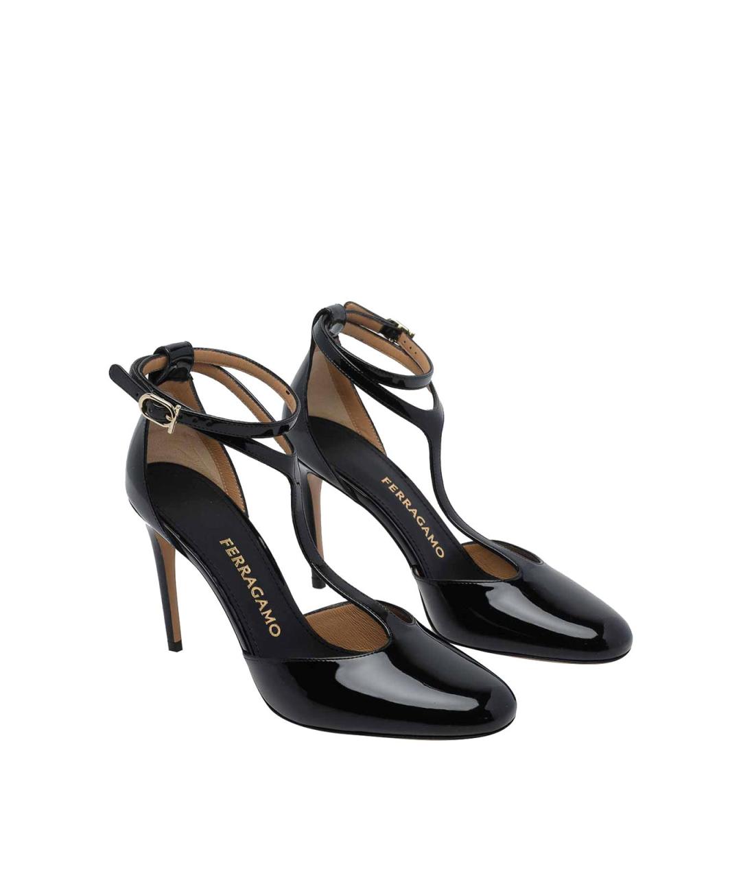 FERRAGAMO Черные кожаные туфли, фото 2
