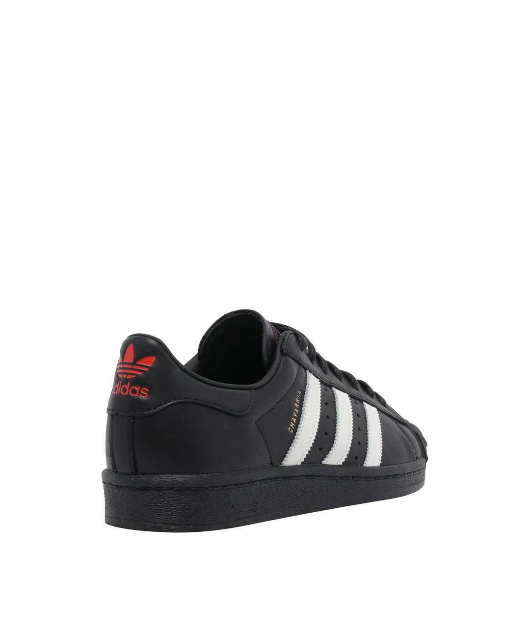 ADIDAS Черные кожаные низкие кроссовки / кеды, фото 3