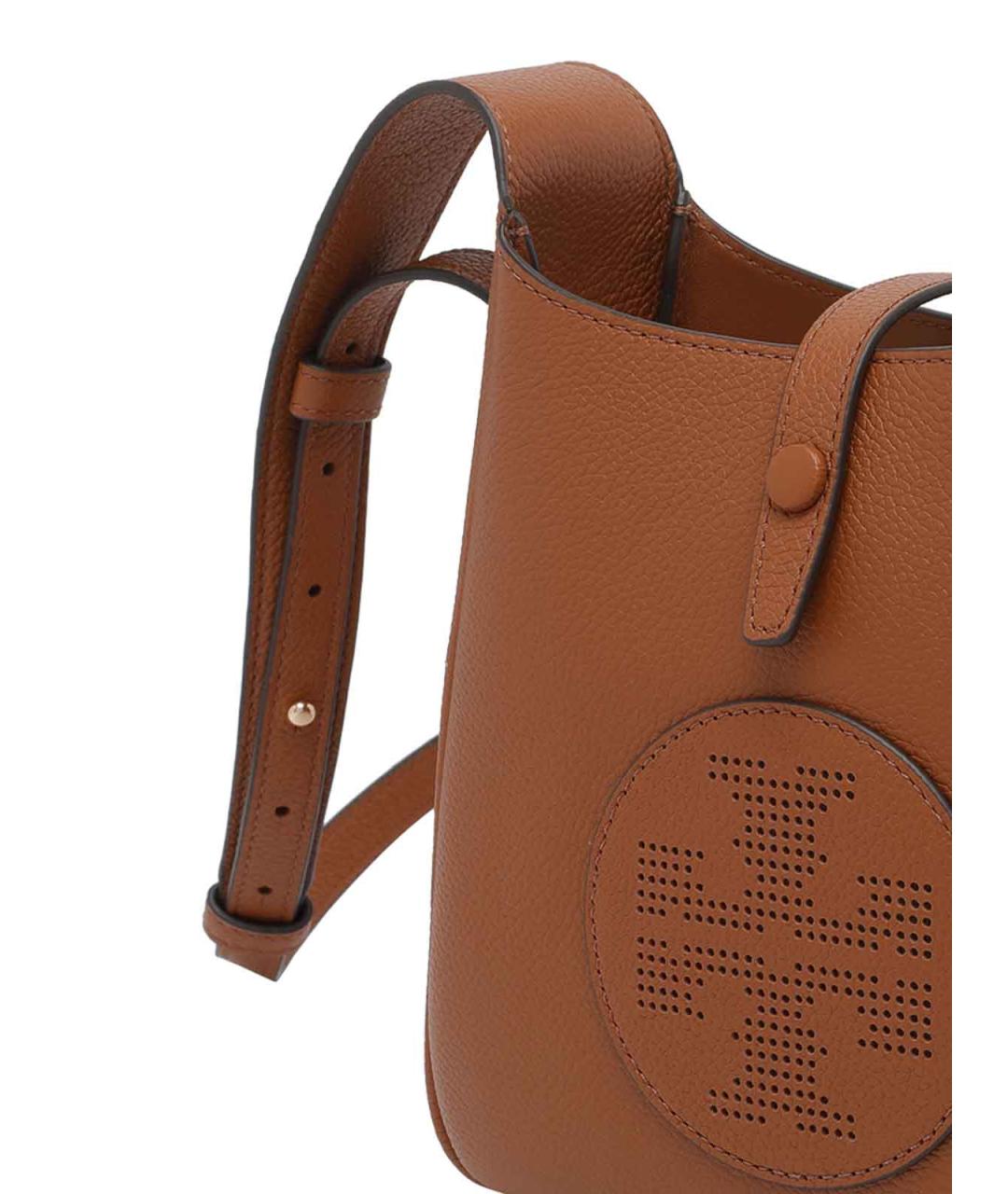 TORY BURCH Коричневая кожаная сумка через плечо, фото 4