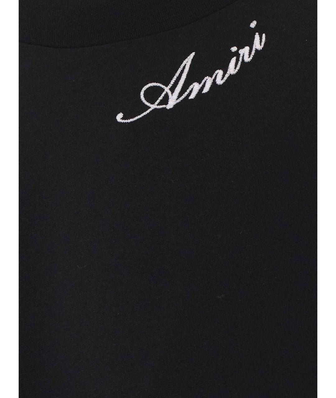 AMIRI Черная хлопковая футболка, фото 3