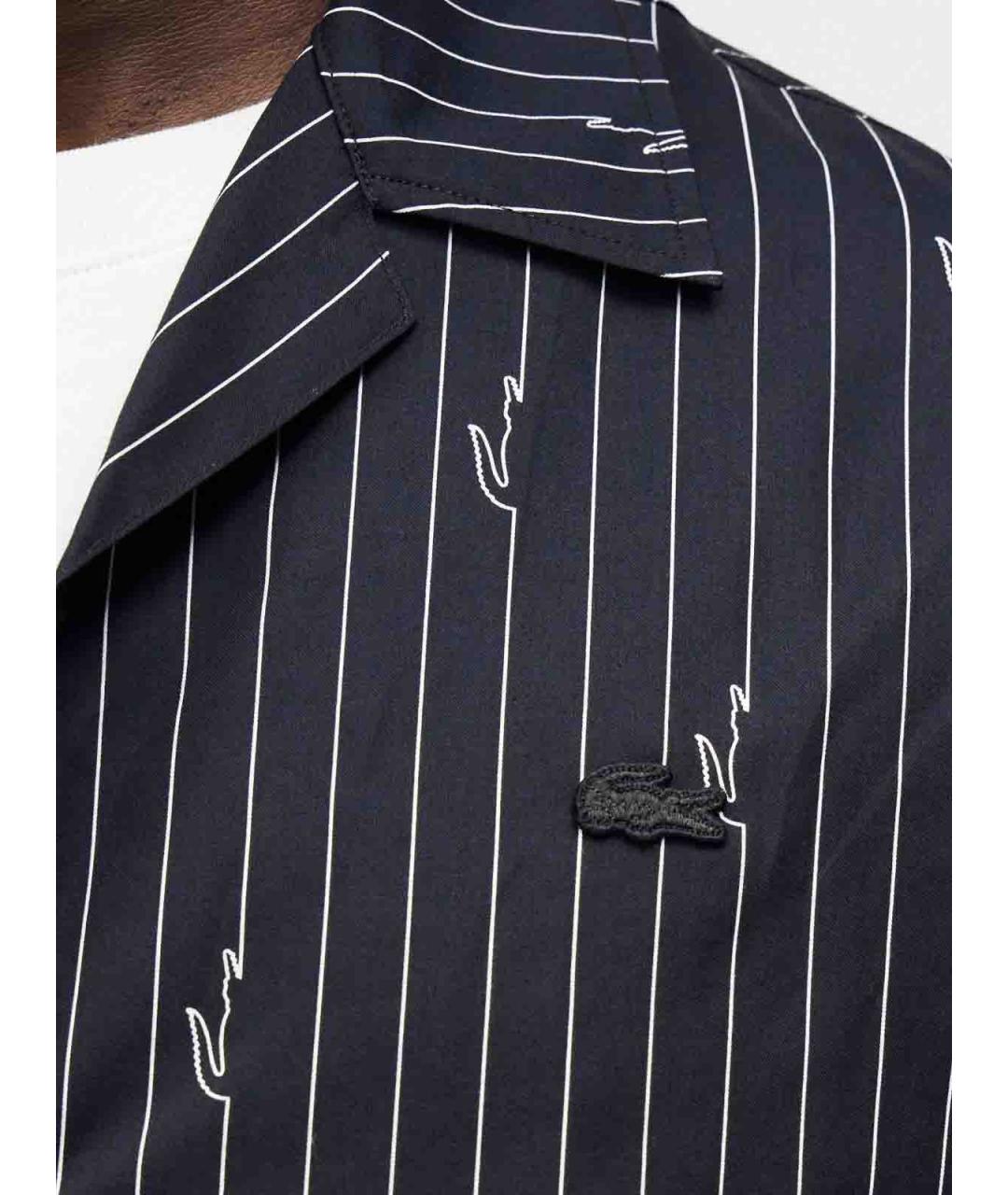 LACOSTE Черная хлопковая кэжуал рубашка, фото 2