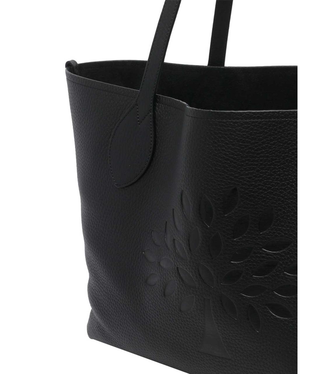 MULBERRY Черная кожаная сумка тоут, фото 4