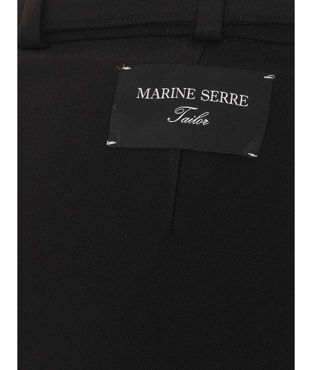 MARINE SERRE Черные вискозные шорты, фото 3