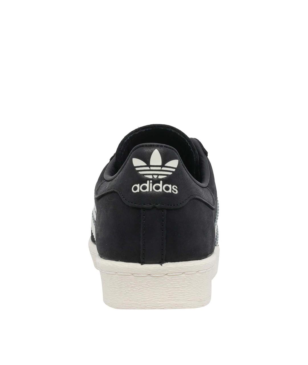 ADIDAS Черные кожаные низкие кроссовки / кеды, фото 4