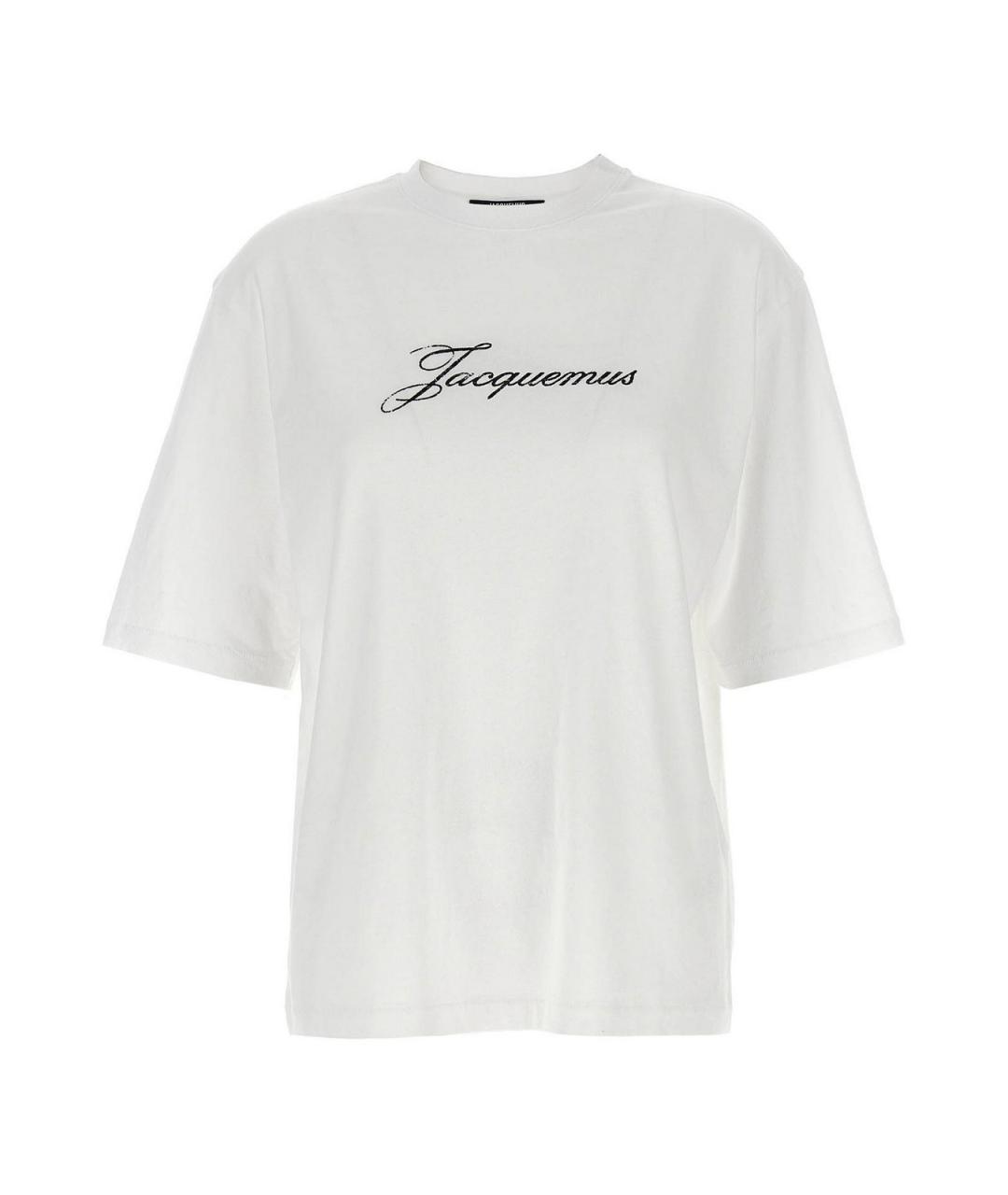 JACQUEMUS Белая хлопковая футболка, фото 1