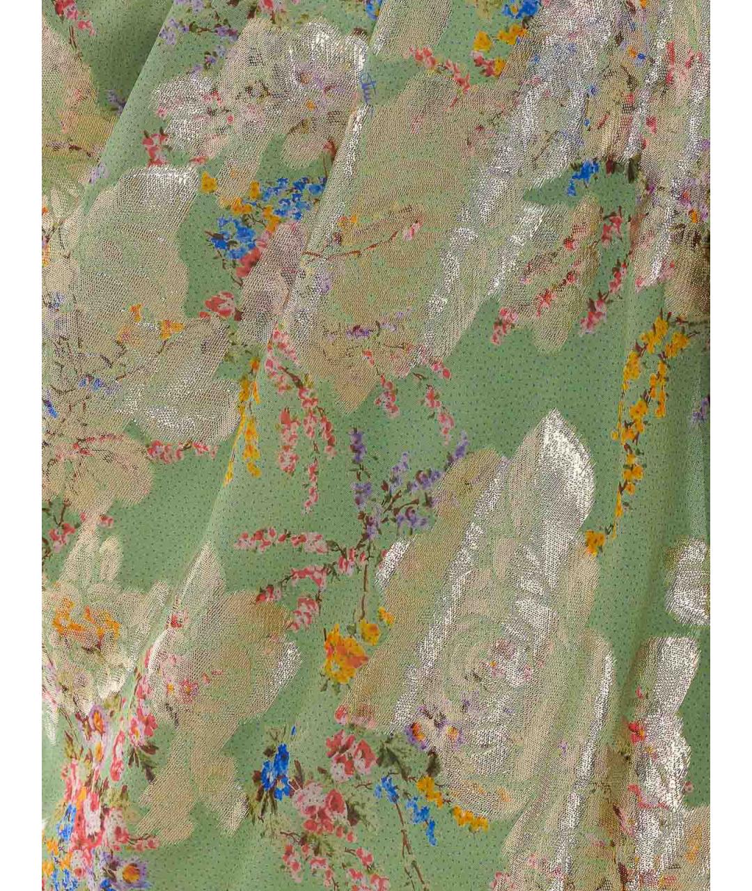 VALENTINO Зеленая шелковая блузы, фото 3