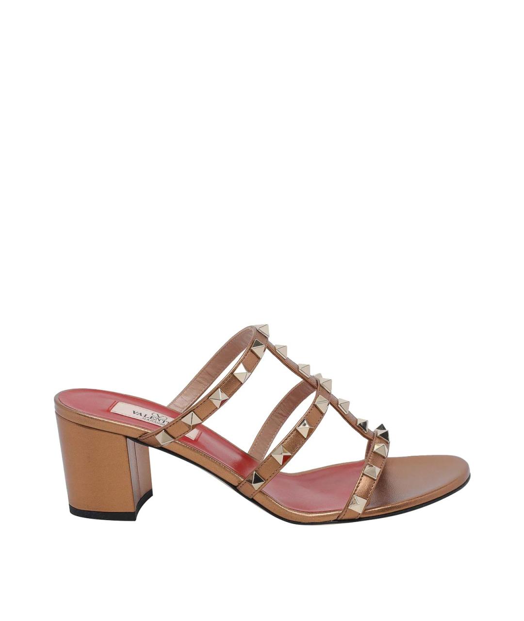 VALENTINO Коричневые кожаные мюли, фото 1