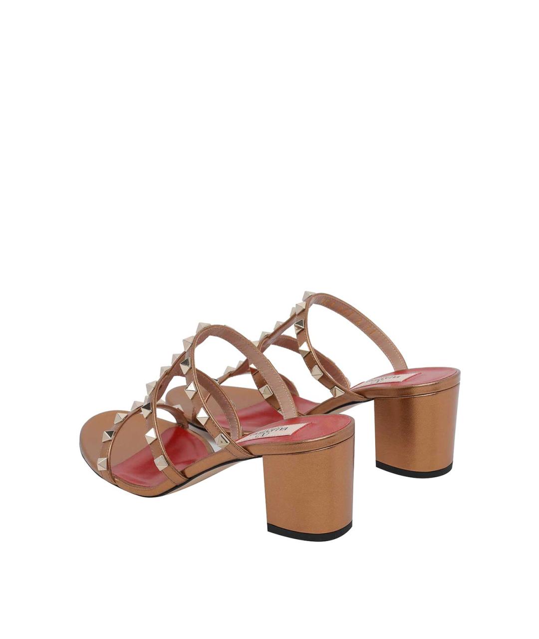 VALENTINO Коричневые кожаные мюли, фото 3