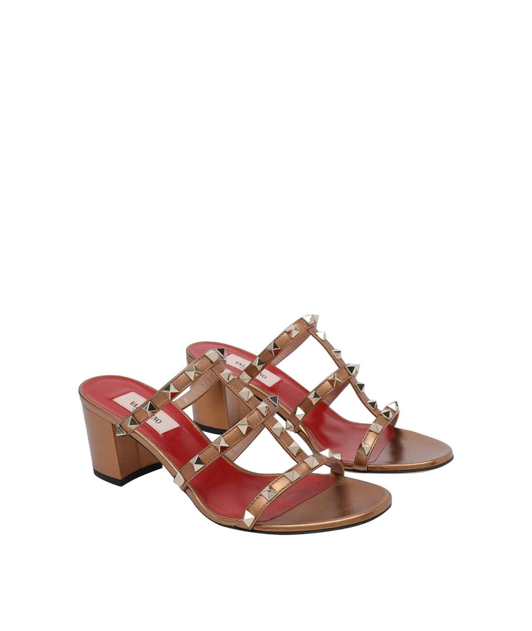 VALENTINO Коричневые кожаные мюли, фото 2