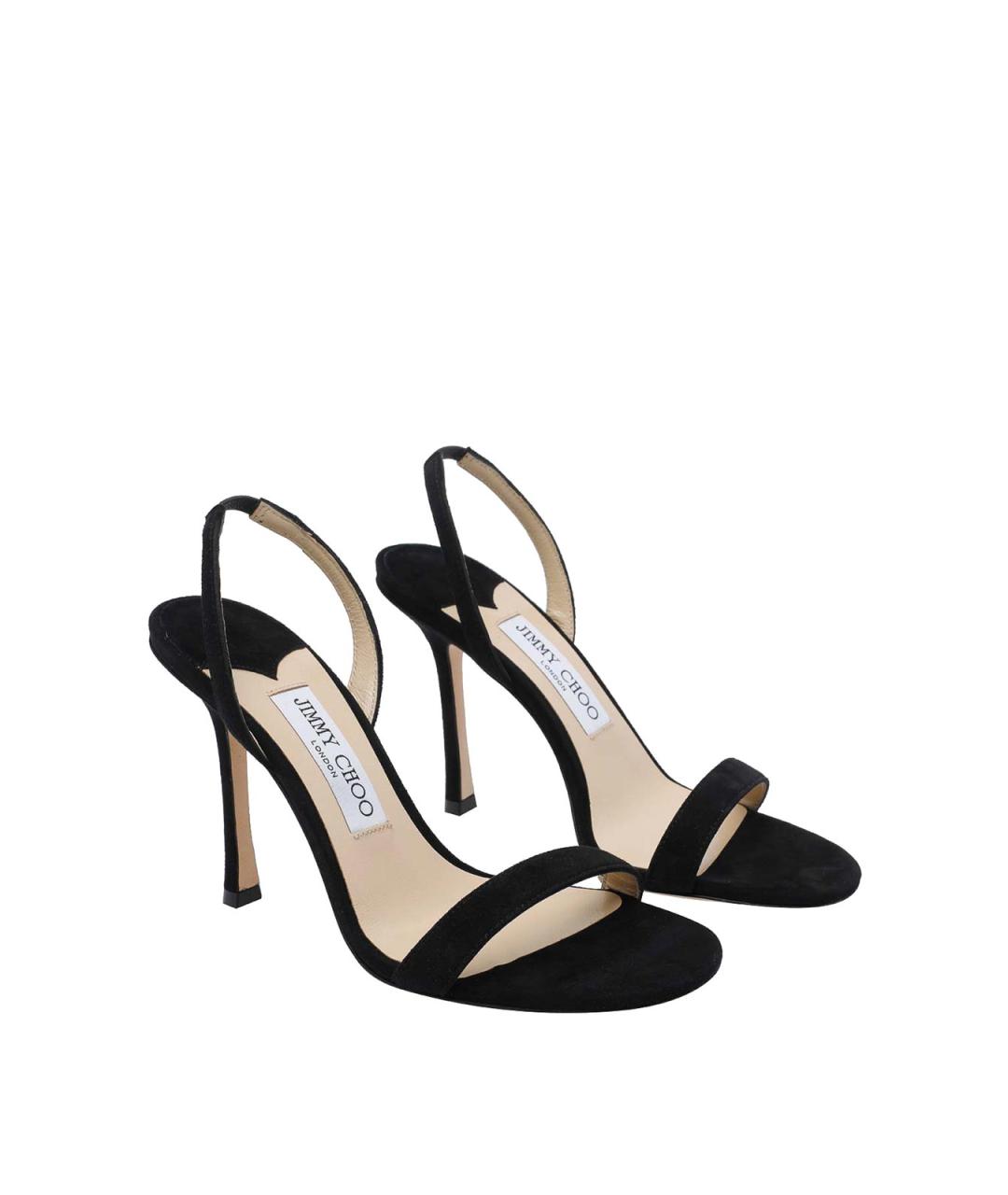 JIMMY CHOO Черные замшевые босоножки, фото 2