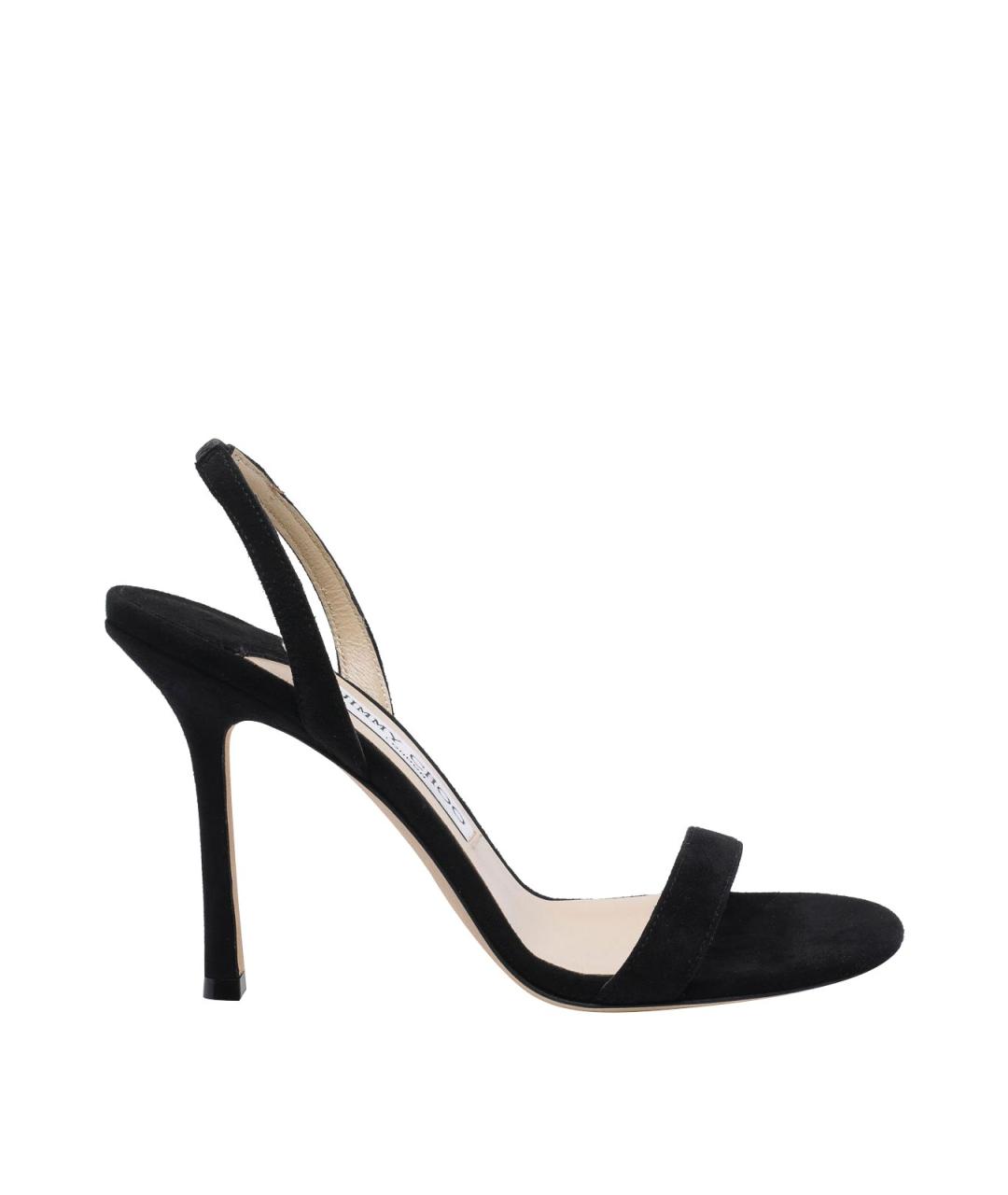 JIMMY CHOO Черные замшевые босоножки, фото 1