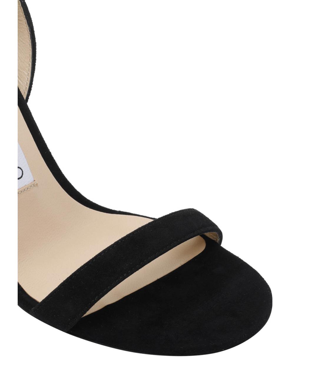 JIMMY CHOO Черные замшевые босоножки, фото 4