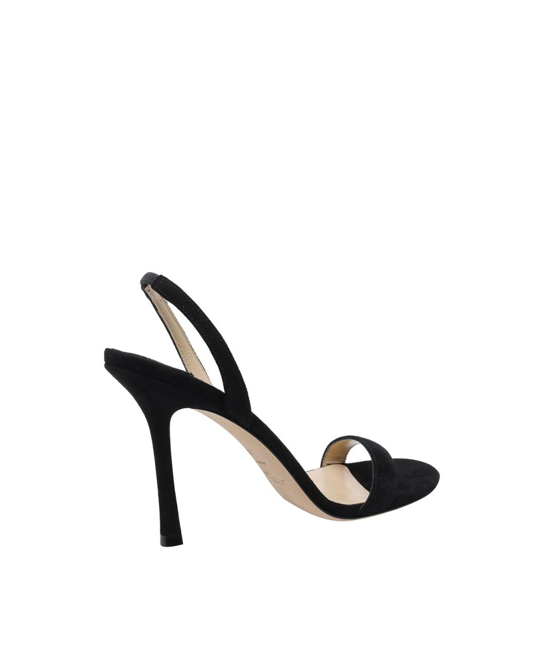 JIMMY CHOO Черные замшевые босоножки, фото 3