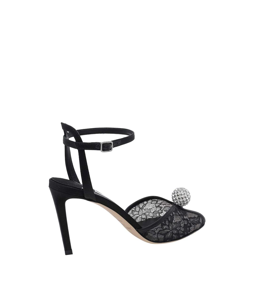 JIMMY CHOO Черные кожаные босоножки, фото 3
