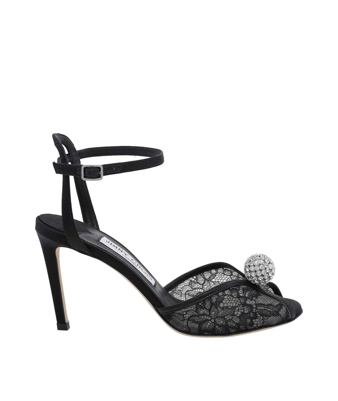 JIMMY CHOO Черные кожаные босоножки, фото 1