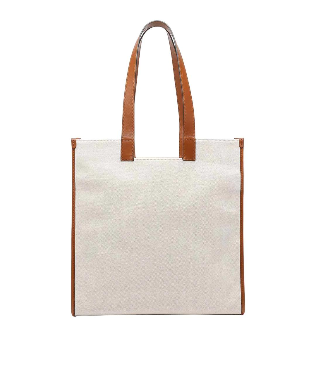 BALLY Бежевая тканевая сумка тоут, фото 3