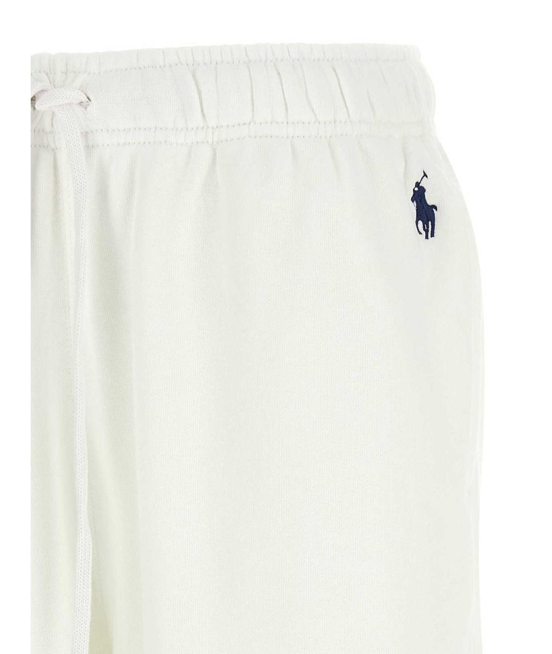 POLO RALPH LAUREN Белые хлопковые спортивные брюки и шорты, фото 3