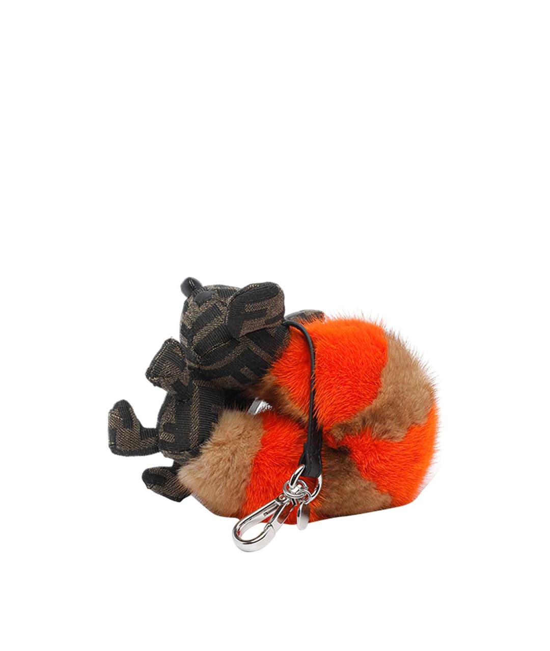 FENDI Коричневый брелок, фото 3