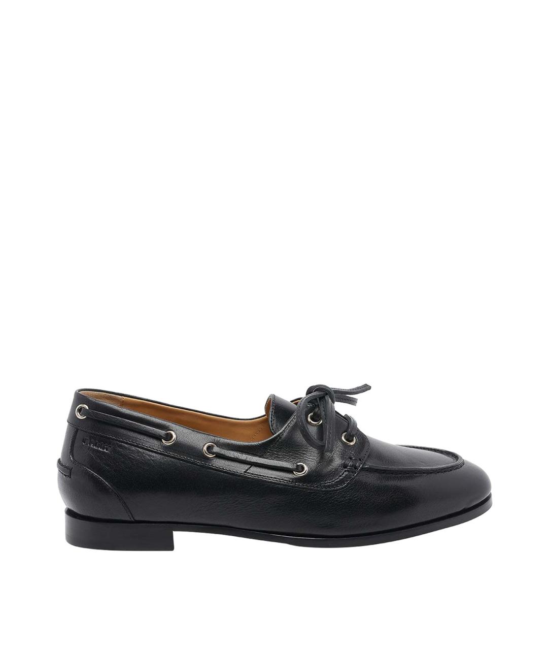 BALLY Черные кожаные лоферы, фото 1