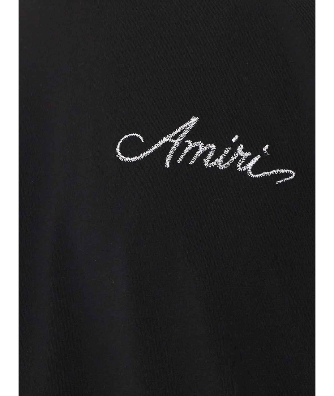 AMIRI Черная хлопковая футболка, фото 3
