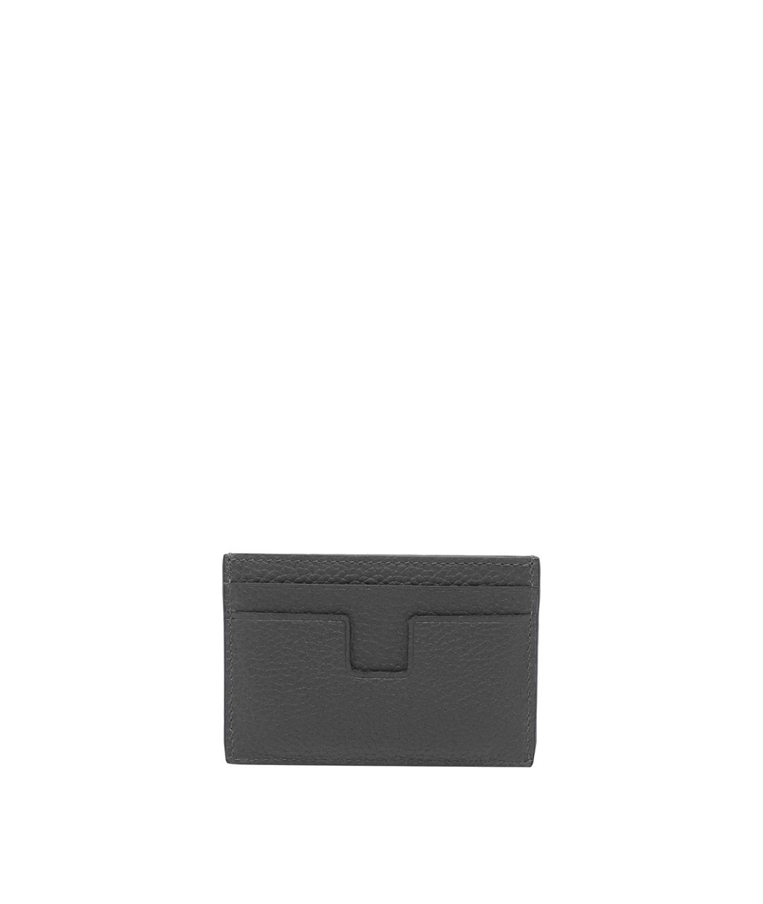 TOM FORD Серый кожаный кардхолдер, фото 2