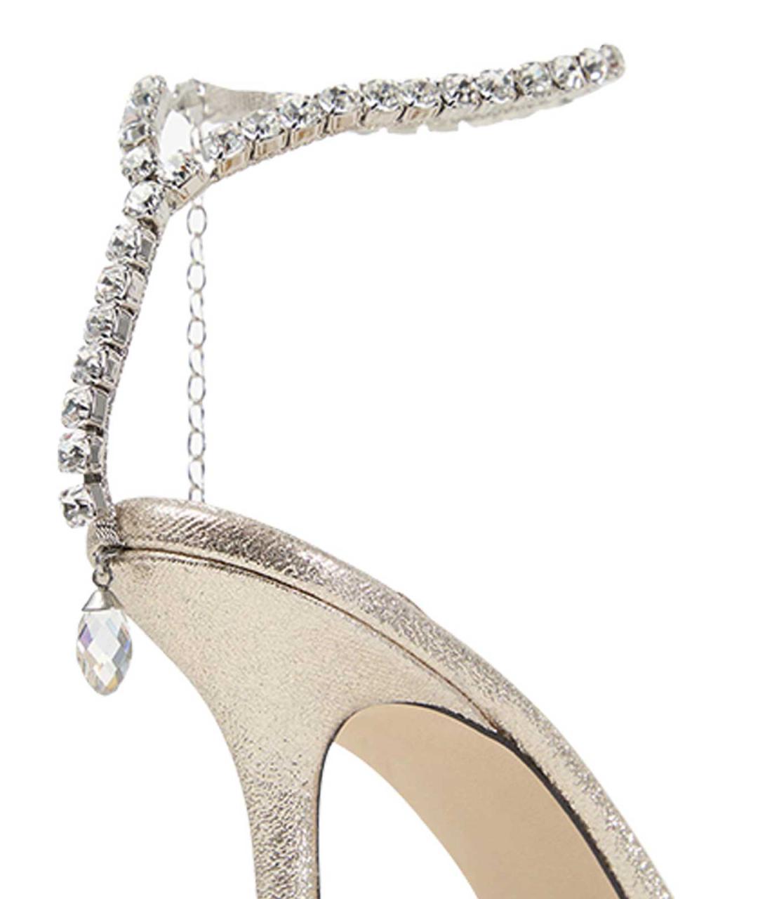 JIMMY CHOO Золотые кожаные туфли, фото 4