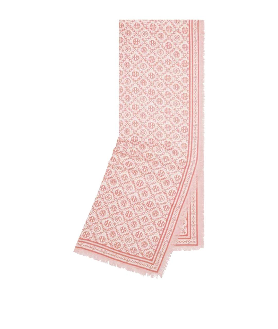 TORY BURCH Розовый кашемировый шарф, фото 3