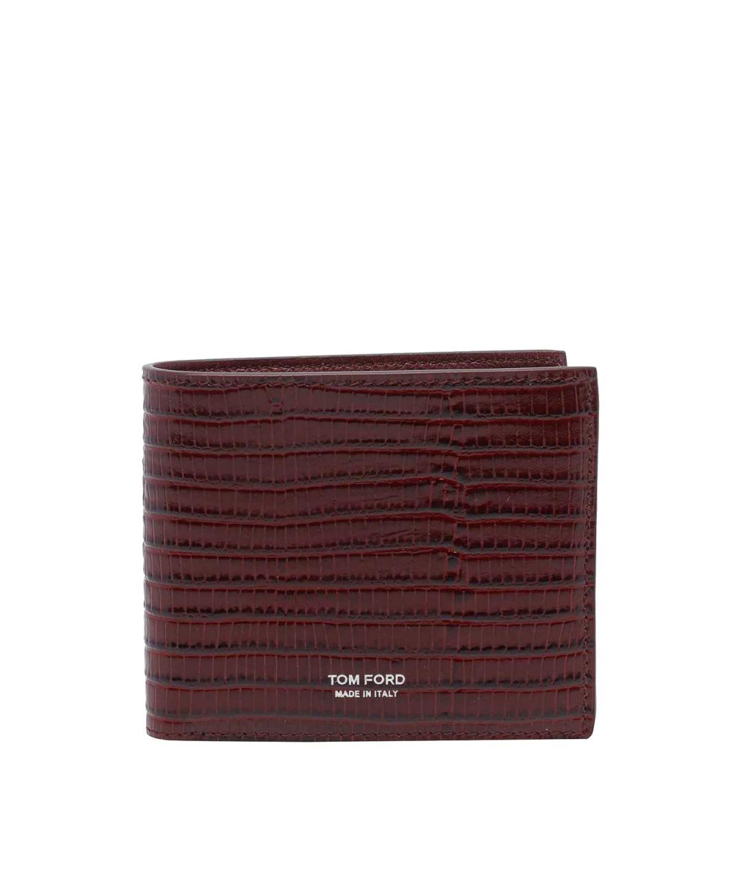 TOM FORD Бордовый кожаный кошелек, фото 1