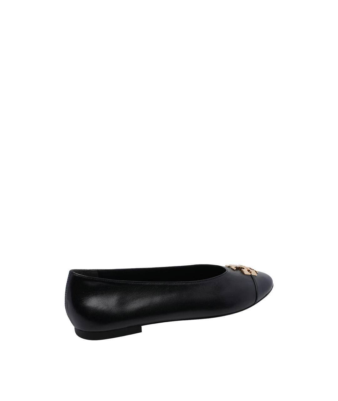 TORY BURCH Черные кожаные балетки, фото 3