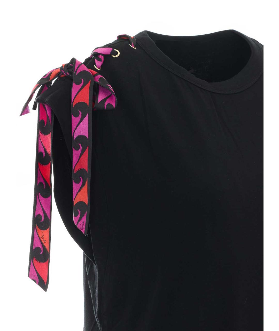 EMILIO PUCCI Черная вискозная майка, фото 3