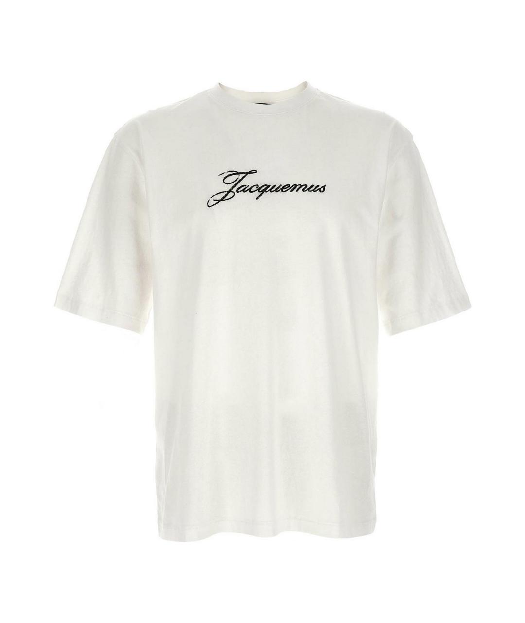 JACQUEMUS Белая хлопковая футболка, фото 1