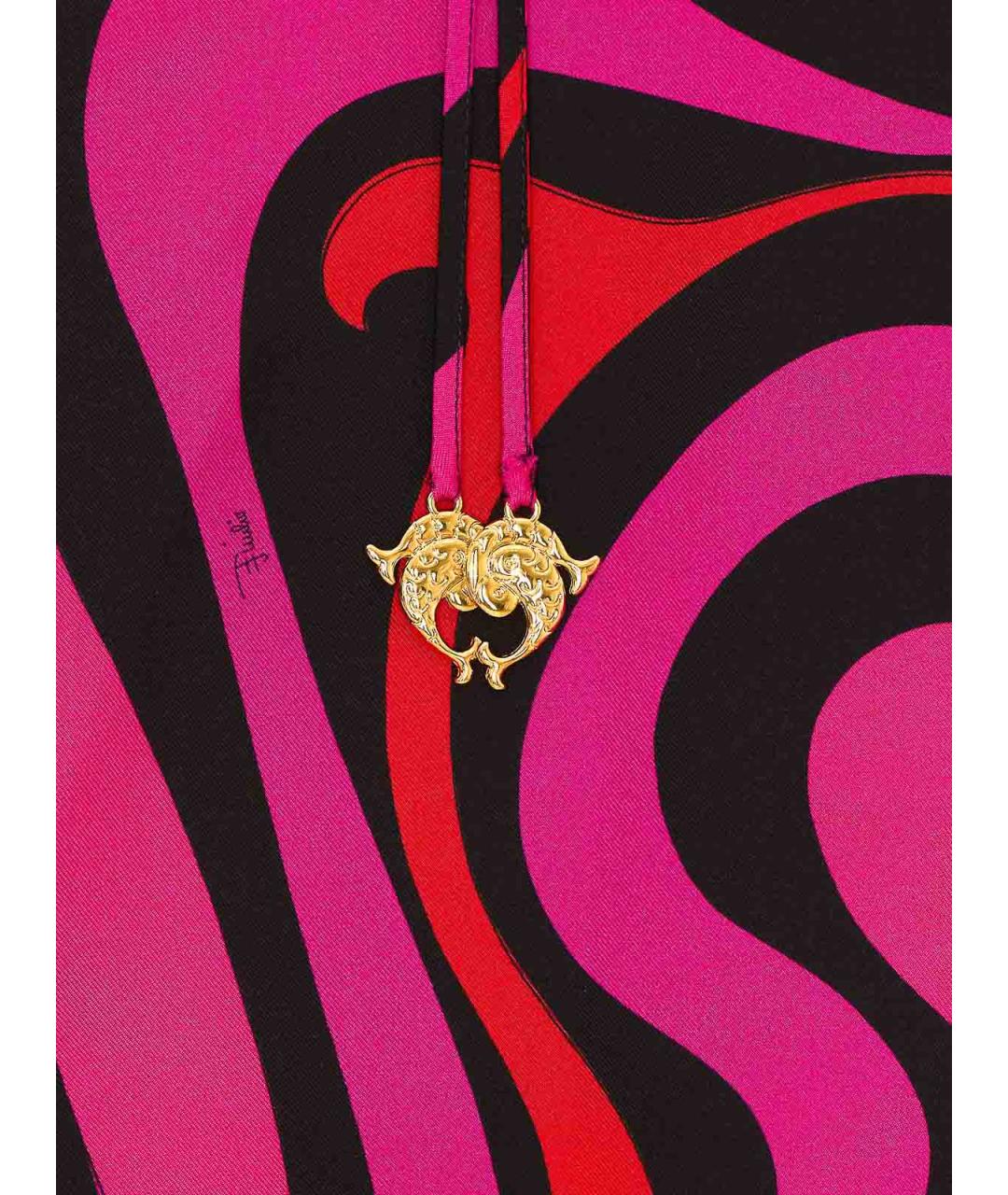 EMILIO PUCCI Мульти шелковое повседневное платье, фото 3