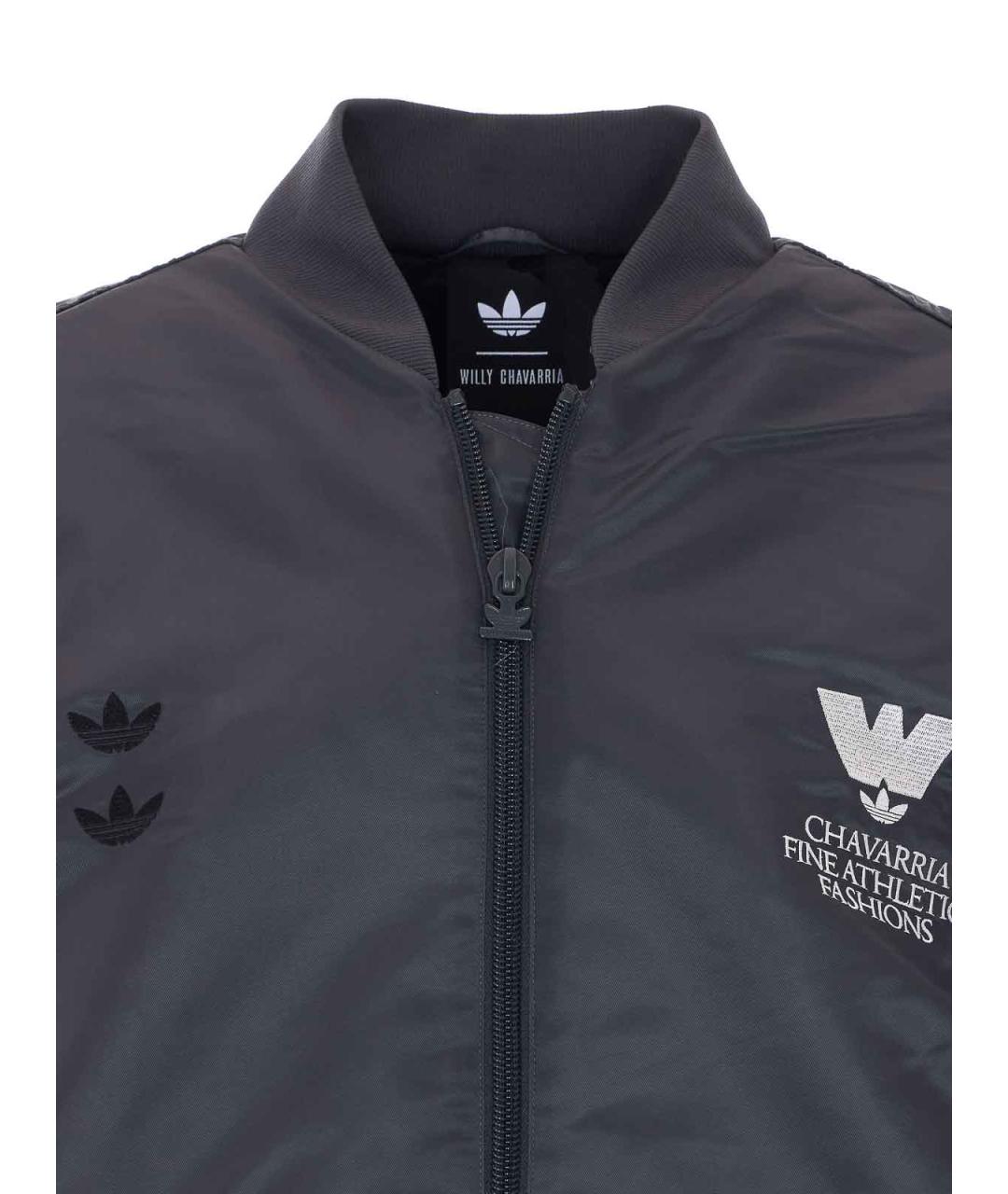 ADIDAS Серый полиамидовый пуховик, фото 4